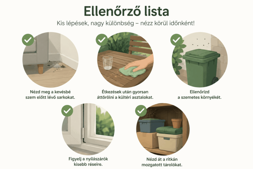 kártevő szaporodás ellenőrző lista